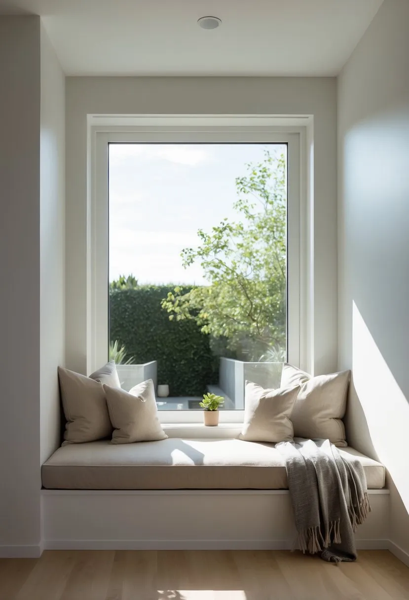 Minimalist modern window seat design