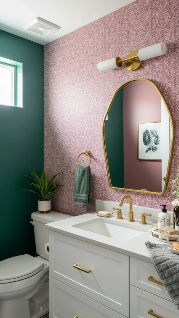 Add Bold Wall Color or Wallpaper