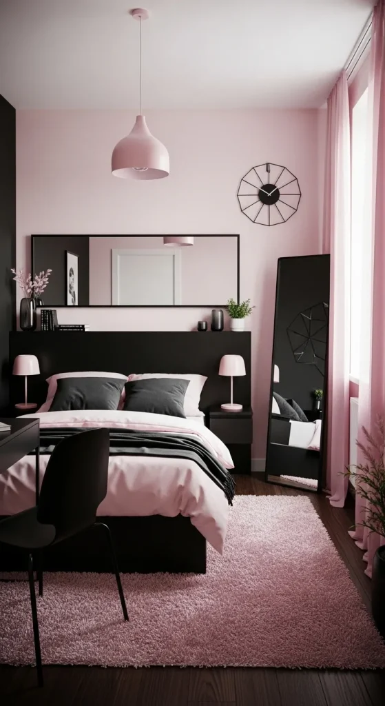 Black and Pink Bedrooms for Small Spaces