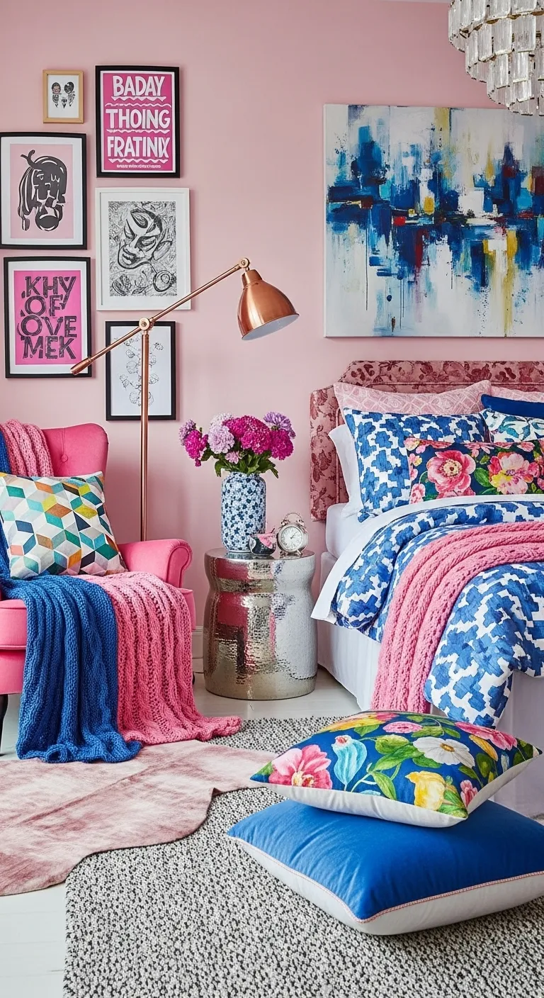 Eclectic Vibes — Scatter Pink & Blue Décor