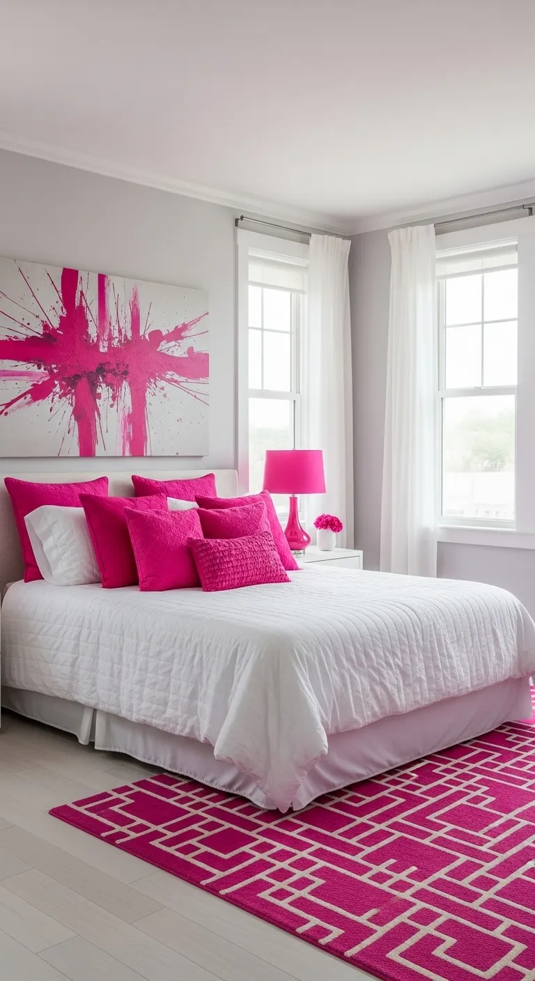 Hot Pink Accents for Bold Energy
