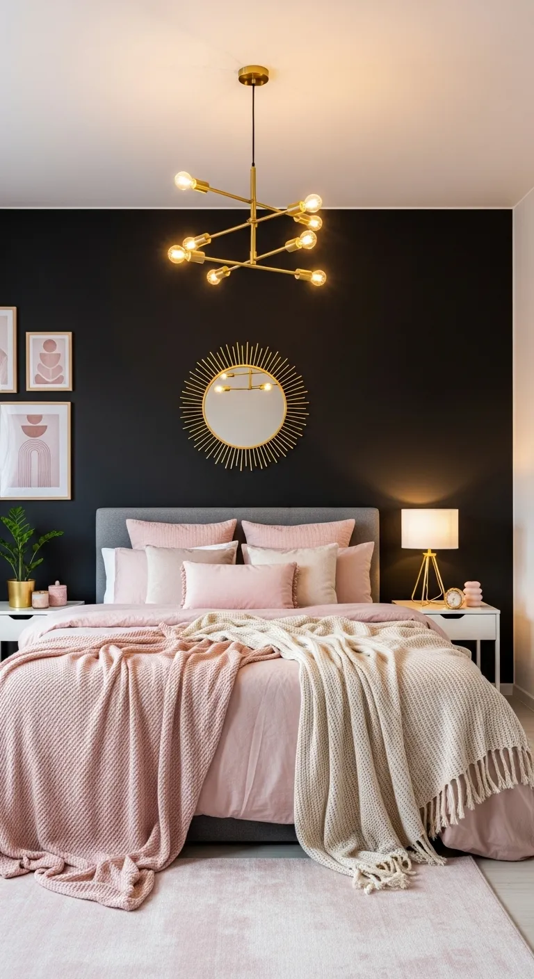 How to Style a Black and Pink Bedroom