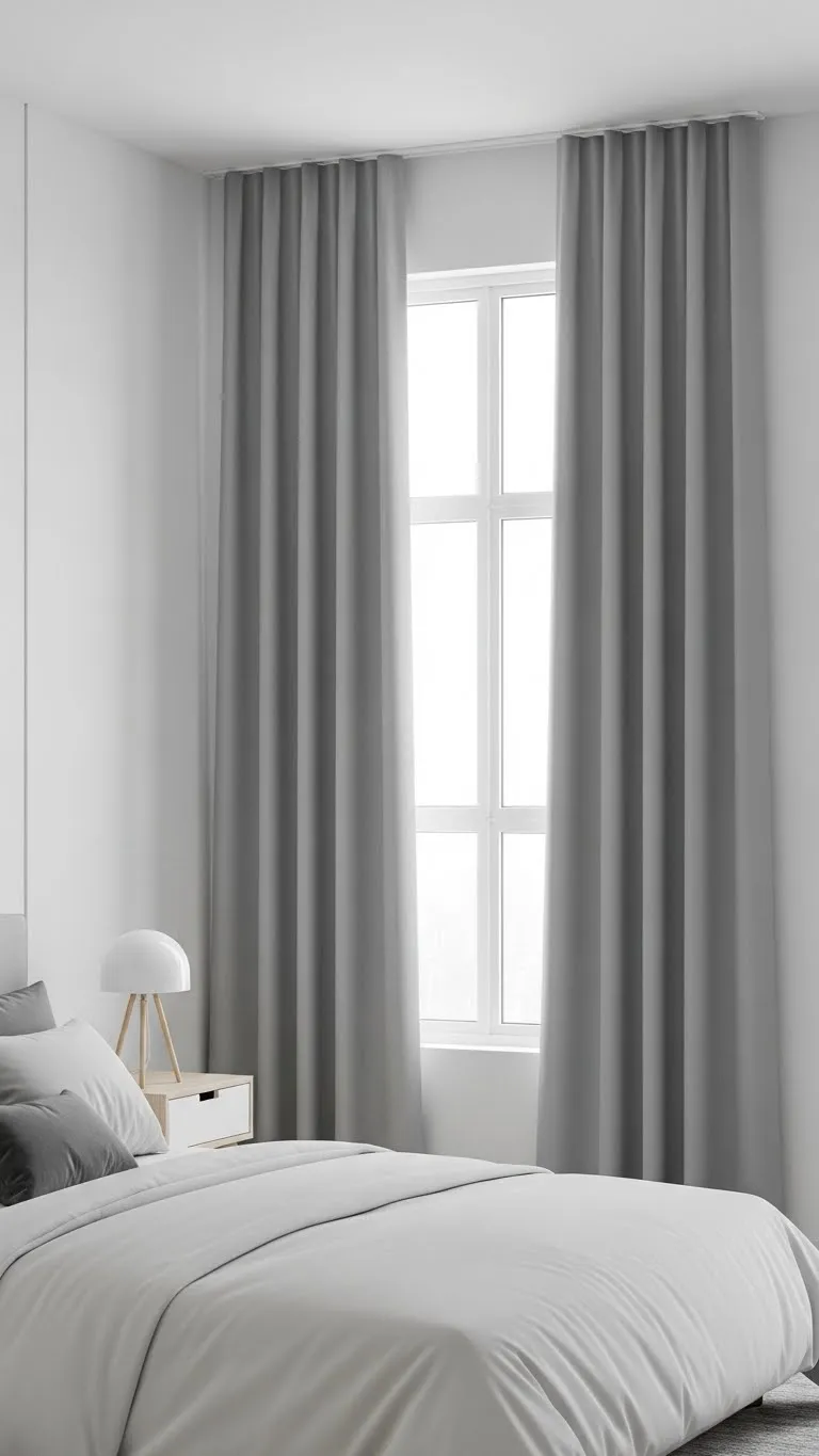 Minimalist Curtains for Clean, Modern Bedrooms