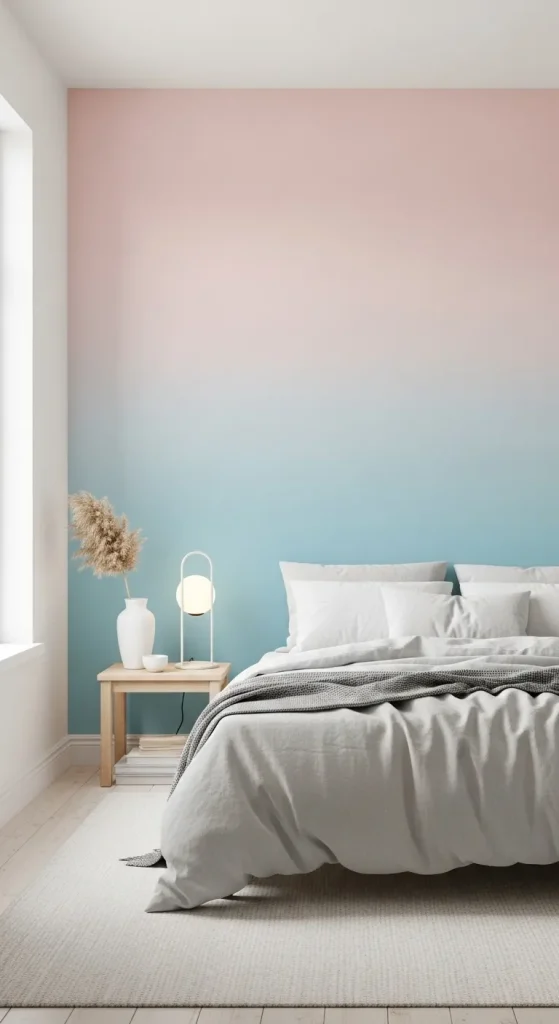 Ombre Feature Wall — Pink to Blue