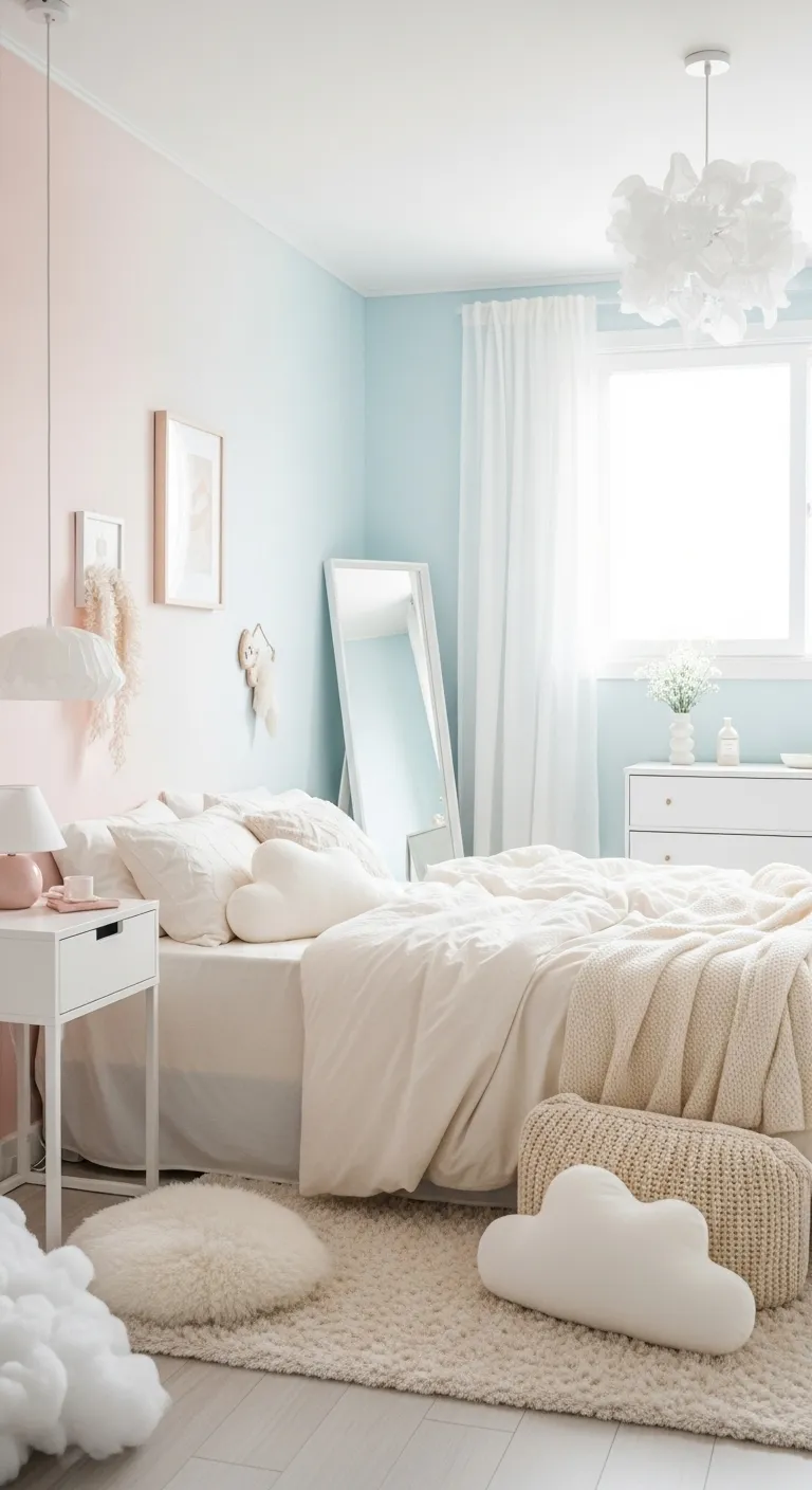 Pastel Cloud Bedroom — Gentle & Serene