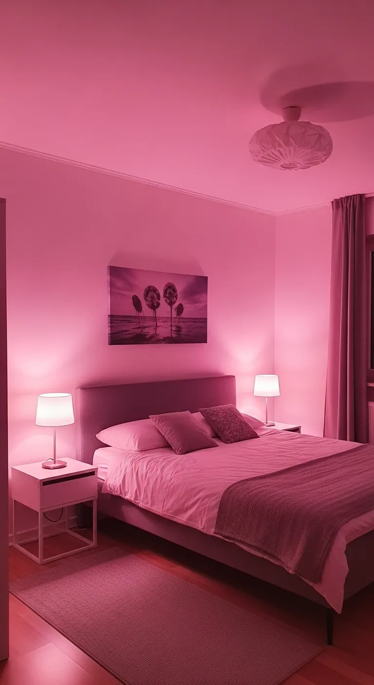 Pink Bedroom Lighting