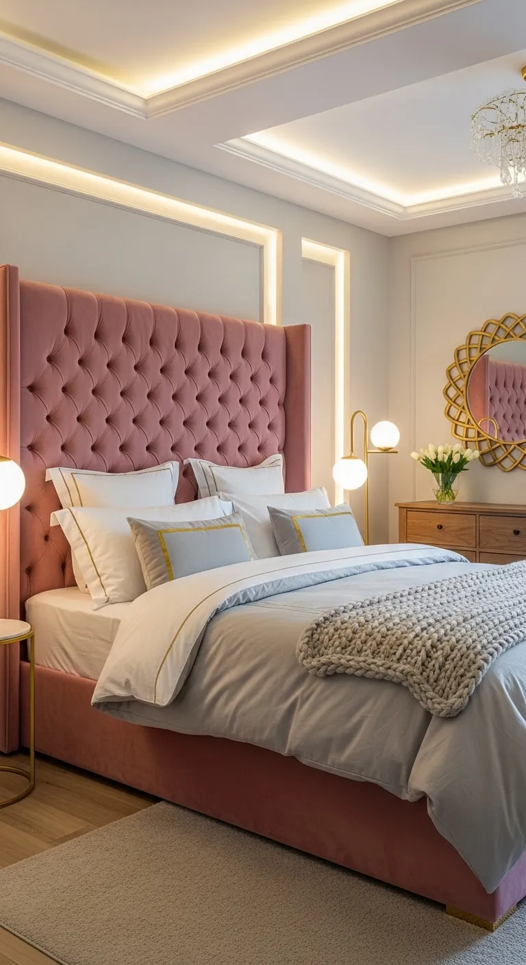 Pink Velvet Headboards for a Luxe Feel