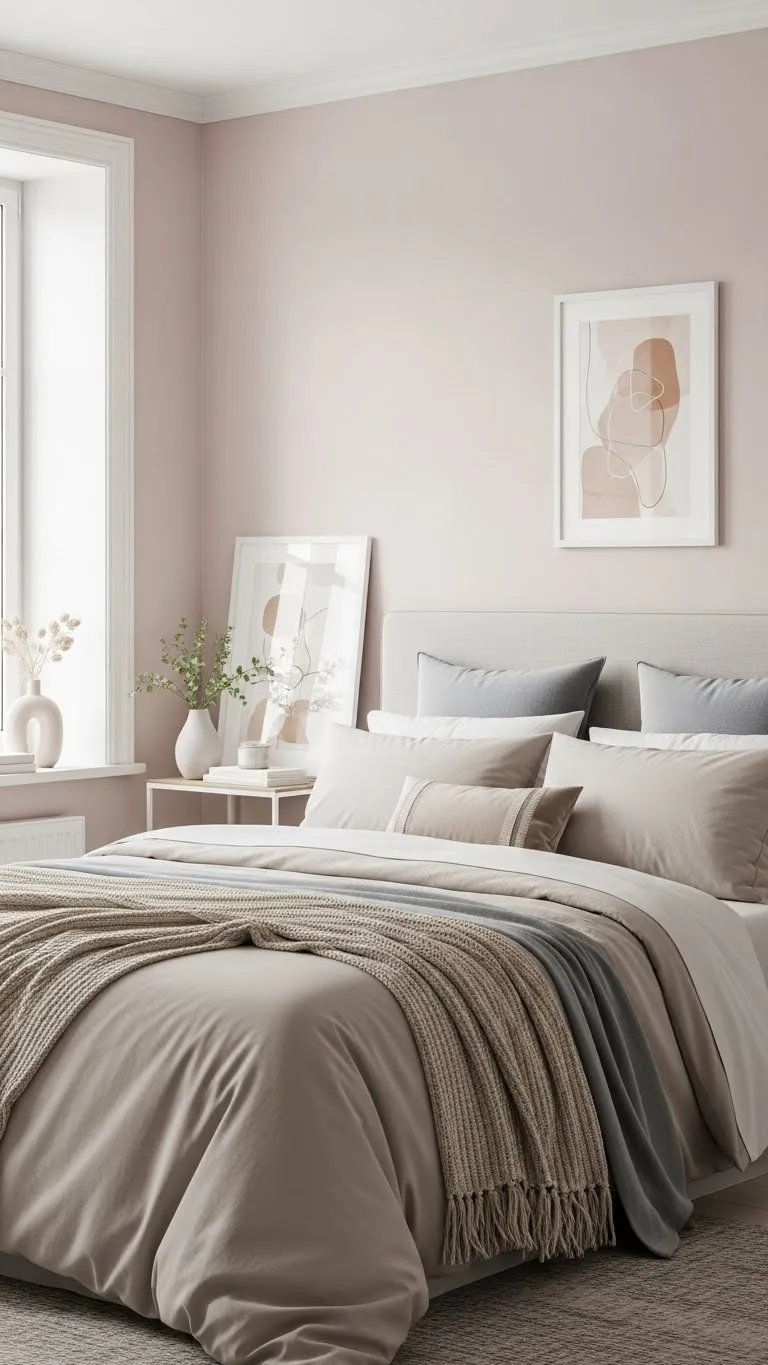 Pink Walls with Layered Neutrals 12 11zon