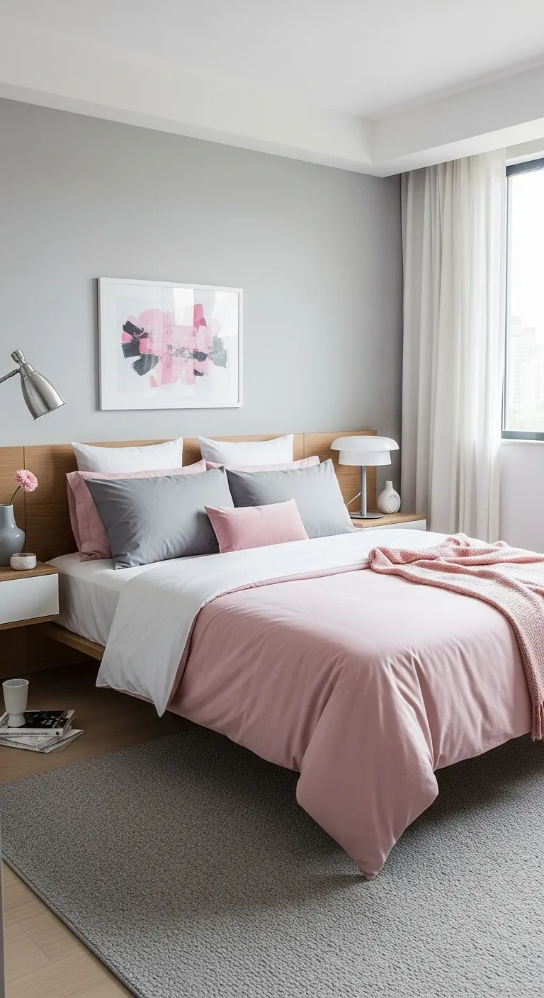 Pink and Grey for a Modern Balance