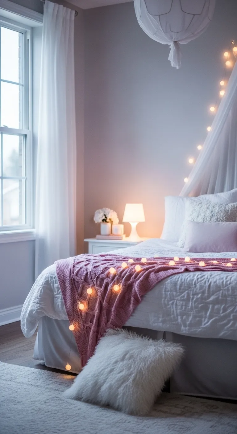 Princess-Inspired Canopy Bed with Modern Twist