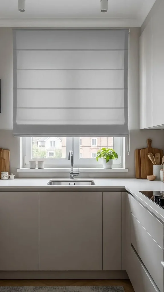  Roman Shades for Clean, Modern Kitchens