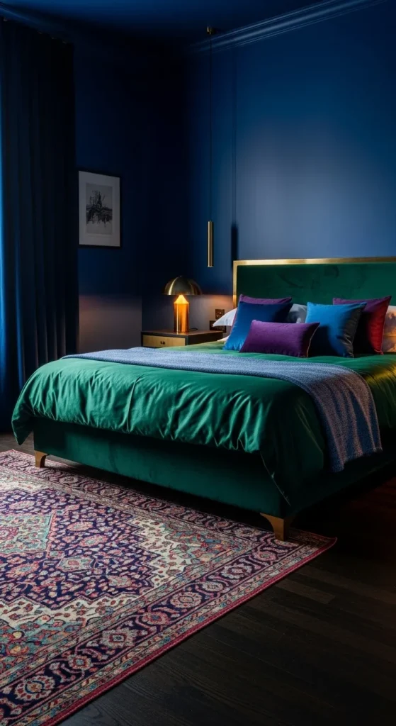 Bold Jewel Toned Retreat With Luxe Textures 11zon