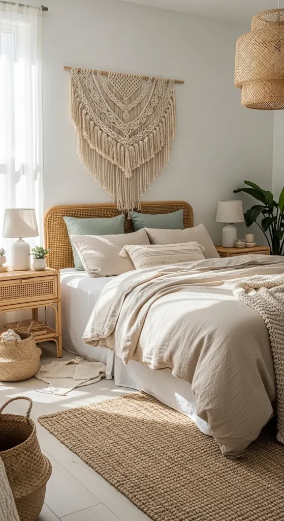 Coastal Boho With Light Linen and Rattan 11zon