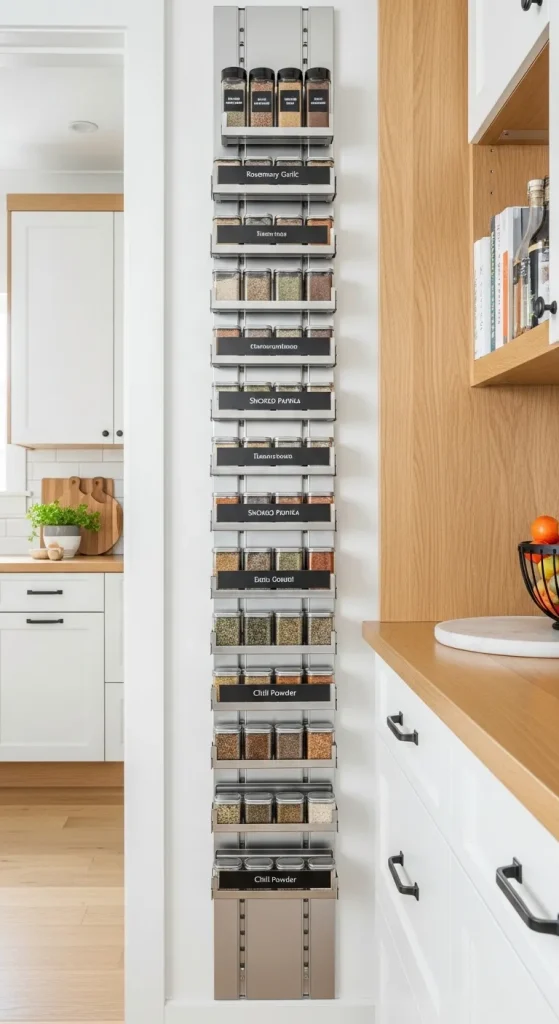 Slide-in magnetic canisters on a pantry 