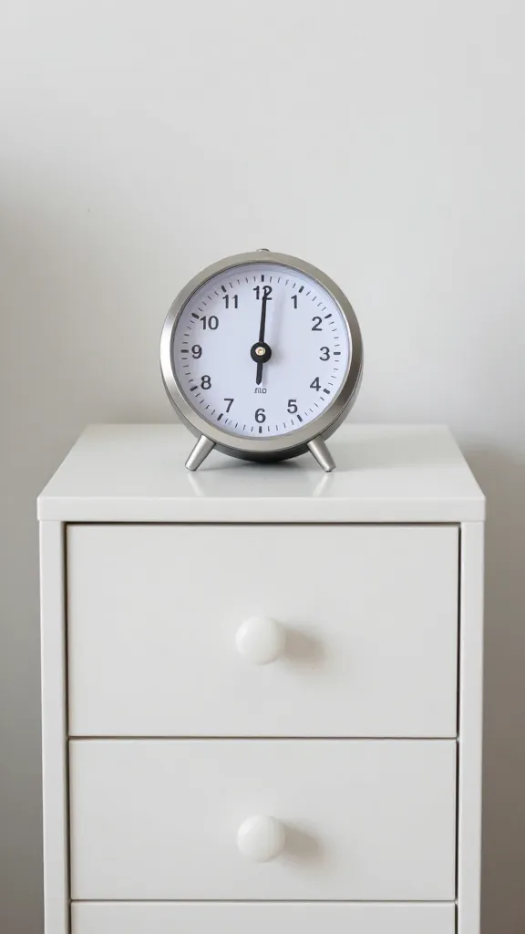 15-minute sprint timer atop a tidy small-drawer setup