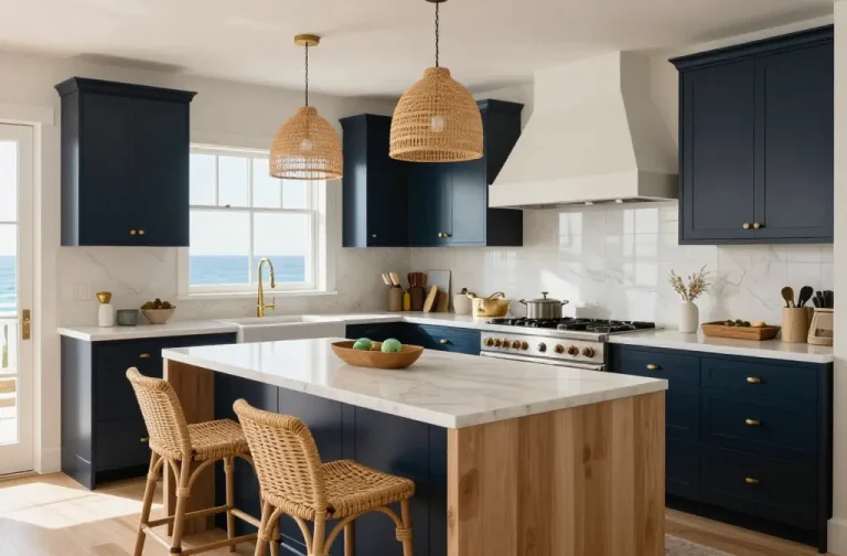 20 Navy Blue Kitchen Ideas That Wow All Day 25 20 Navy Blue Kitchen Ideas That Wow All Day