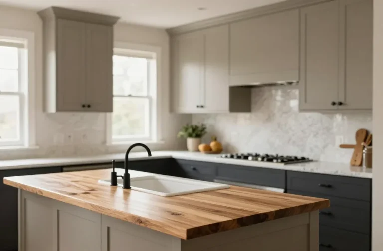 15 Light Taupe Kitchen Cabinets That Wow 9 15 Light Taupe Kitchen Cabinet Ideas That Wow