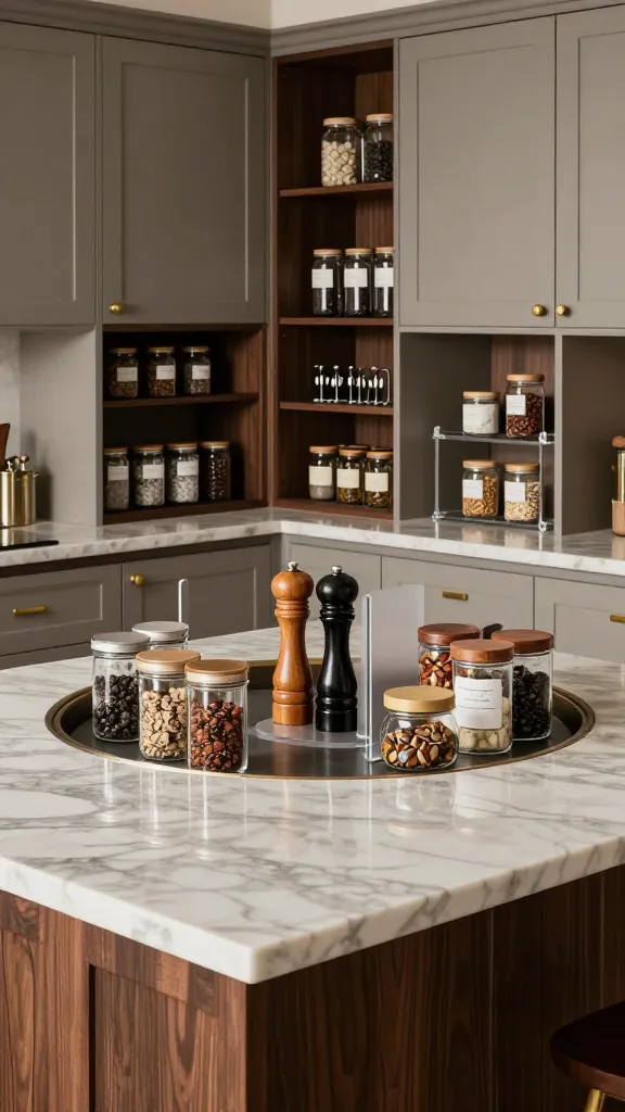 10 Lazy Susan Organization Ideas for Kitchen Cabinets That Wow 11 Item 10