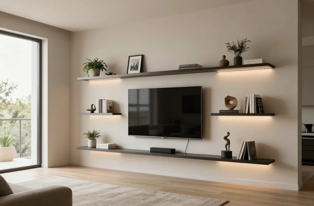 20 Tv Wall Ideas Living Room Floating Shelves Small Spaces That Wow
