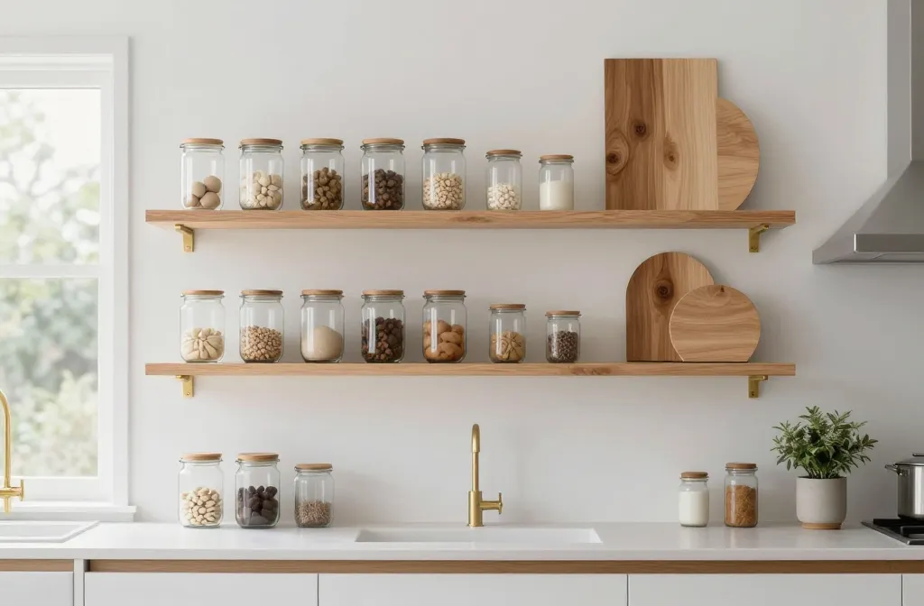 15 Small Kitchen Shelves Ideas to Maximize Wall Space Beautifully: Tiny Shelves, Big Impact