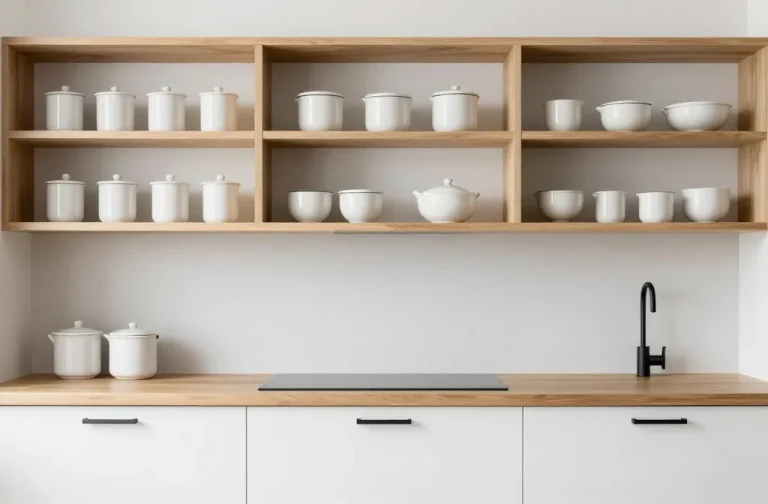 20 Modern Kitchen Shelves Décor Ideas for a Clean and Minimal Look: Chic Shelving Secrets 10 20 Modern Kitchen Shelves Decor Ideas for a Clean and Minimal Look: Chic Shelving Secrets