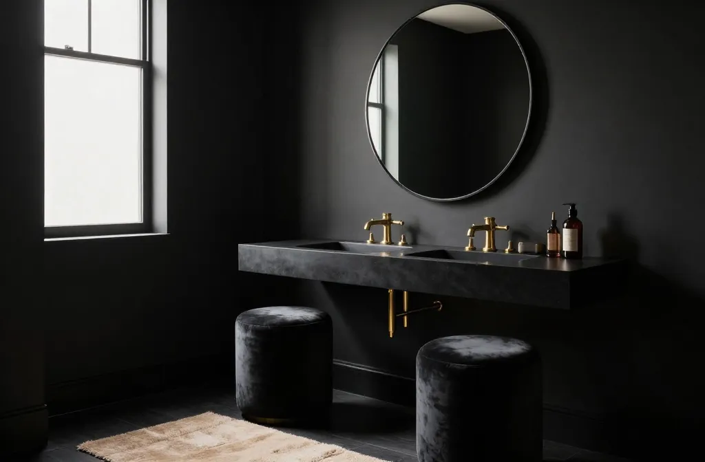 20 Black Bathroom Decor Ideas for a Modern Elegant Look: Luxe Edges