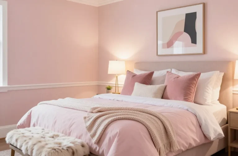 15 Pink Guest Bedroom Ideas for a Warm and Stylish Stay: Cozy Chic Tips 9 15 Pink Guest Bedroom Ideas for a Warm and Stylish Stay: Cozy Chic Tips