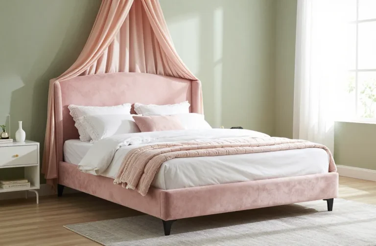 18 Pink Bed Frame Bedroom Ideas for a Dreamy Aesthetic — Chic Bedroom Inspo 11 18 Pink Bed Frame Bedroom Ideas for a Dreamy Aesthetic — Chic Bedroom Inspo