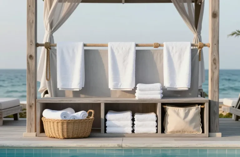 23 Pool Towel Storage Ideas for a Clean and Organized Poolside: Chic & Quick Wins 6 23 Pool Towel Storage Ideas for a Clean and Organized Poolside: Chic & Quick Wins