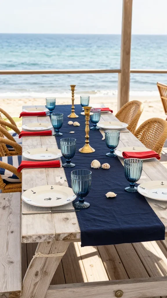 20 Red White Blue Summer Table Ideas: Chic Summer Tablescapes 2 Item 1