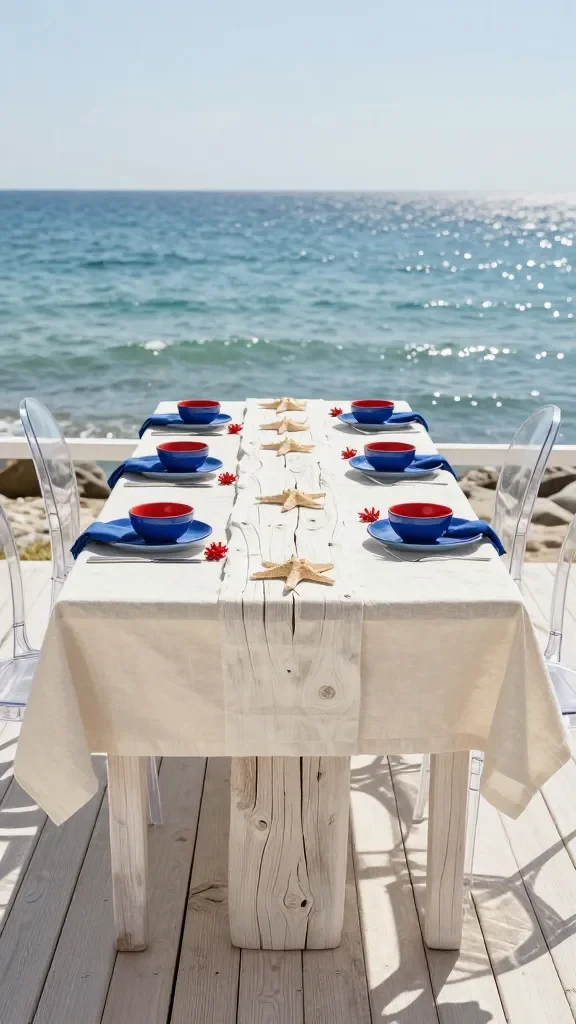 20 Red White Blue Summer Table Ideas: Chic Summer Tablescapes 6 Item 5