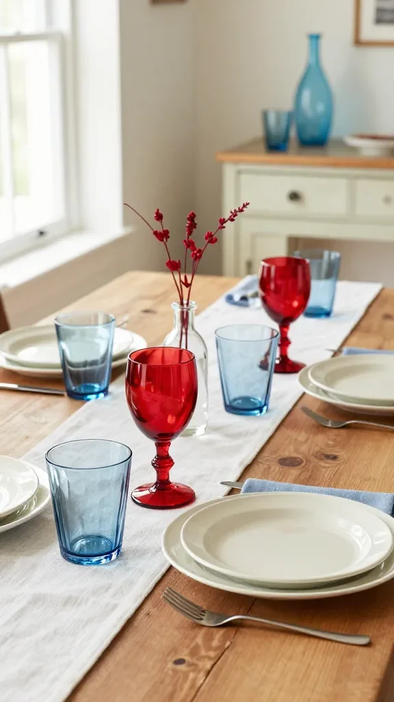 20 Red White Blue Summer Table Ideas: Chic Summer Tablescapes 7 Item 6