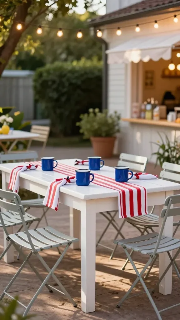 20 Red White Blue Summer Table Ideas: Chic Summer Tablescapes 20 Item 19