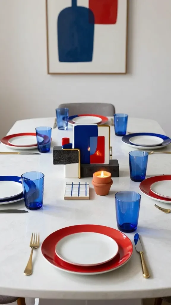20 Red White Blue Summer Table Ideas: Chic Summer Tablescapes 21 Item 20