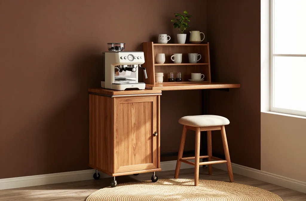 21 Tiny Apartment Coffee Bar Ideas to Inspire Tiny Spaces