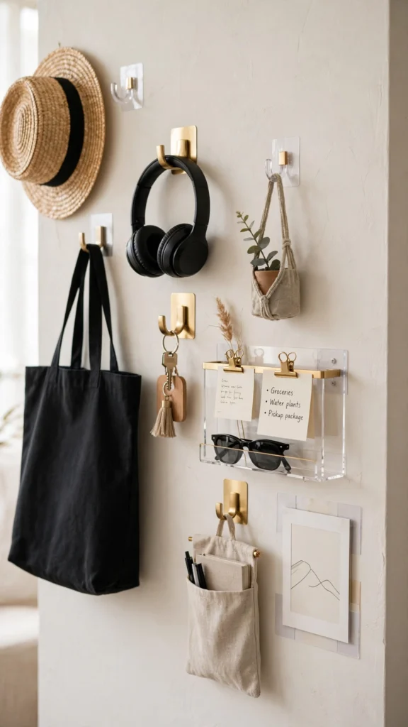 apartment wall adhesive hooks