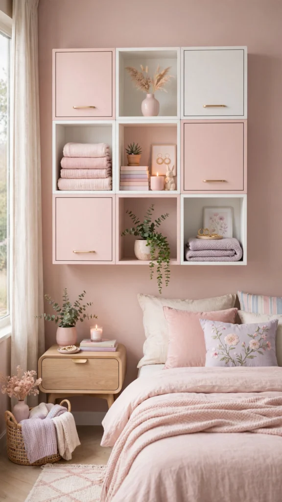blush bedroom interior