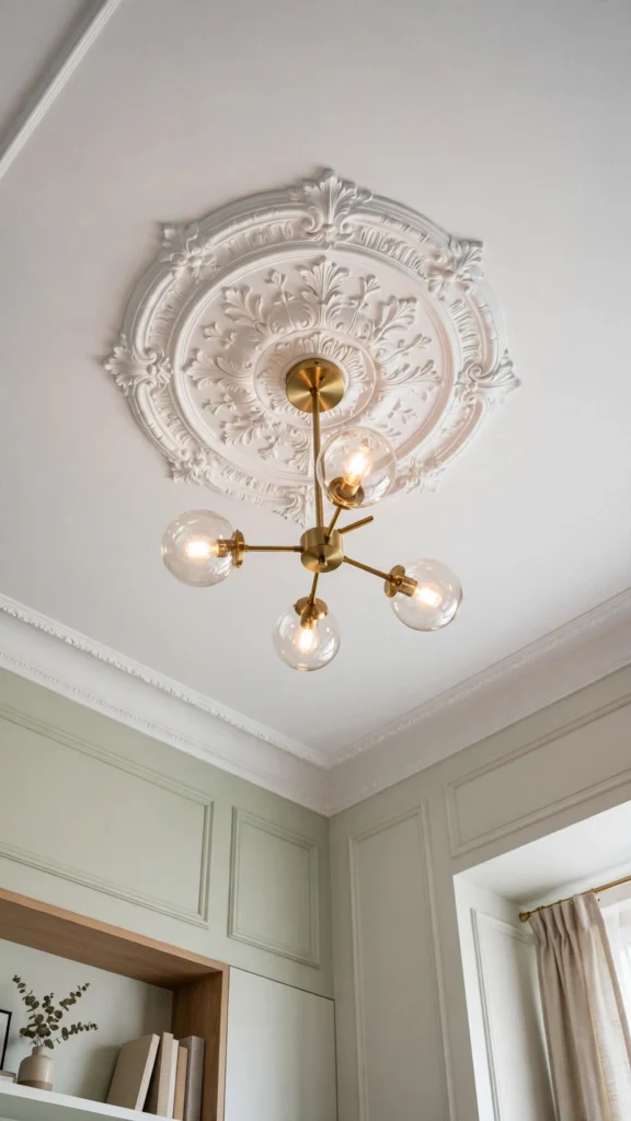 ceiling medallion chandelier