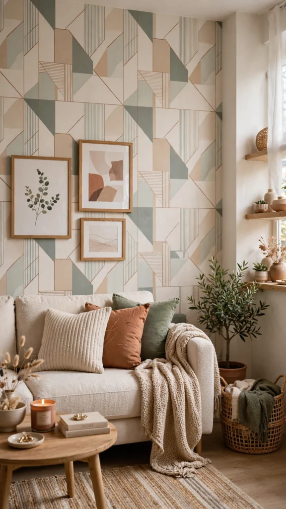 cozy accent wall