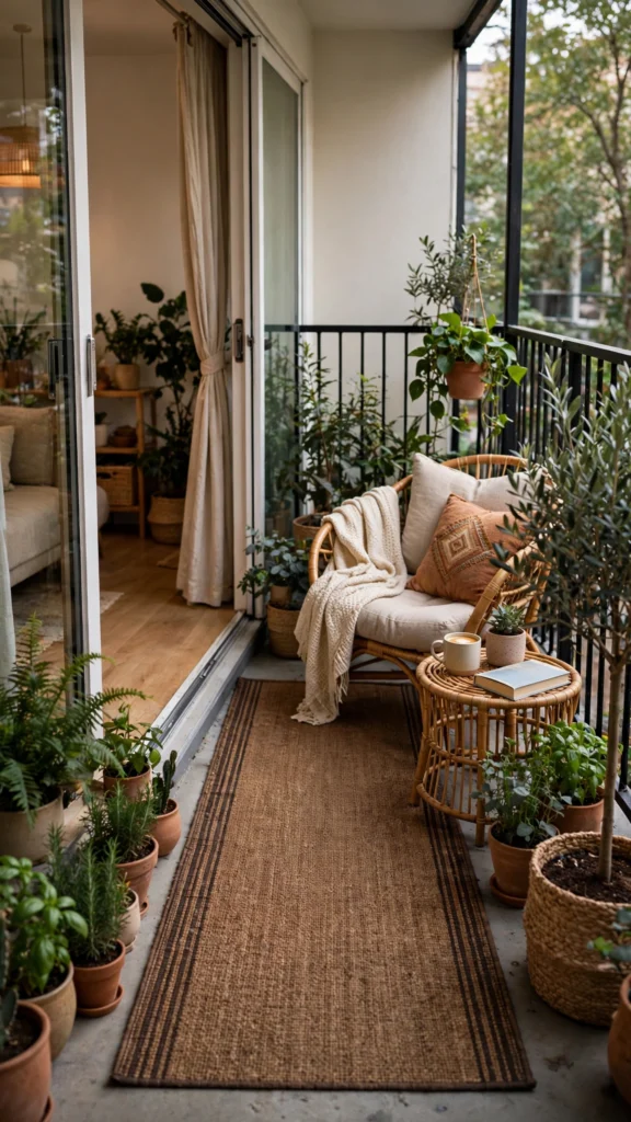 cozy balcony retreat