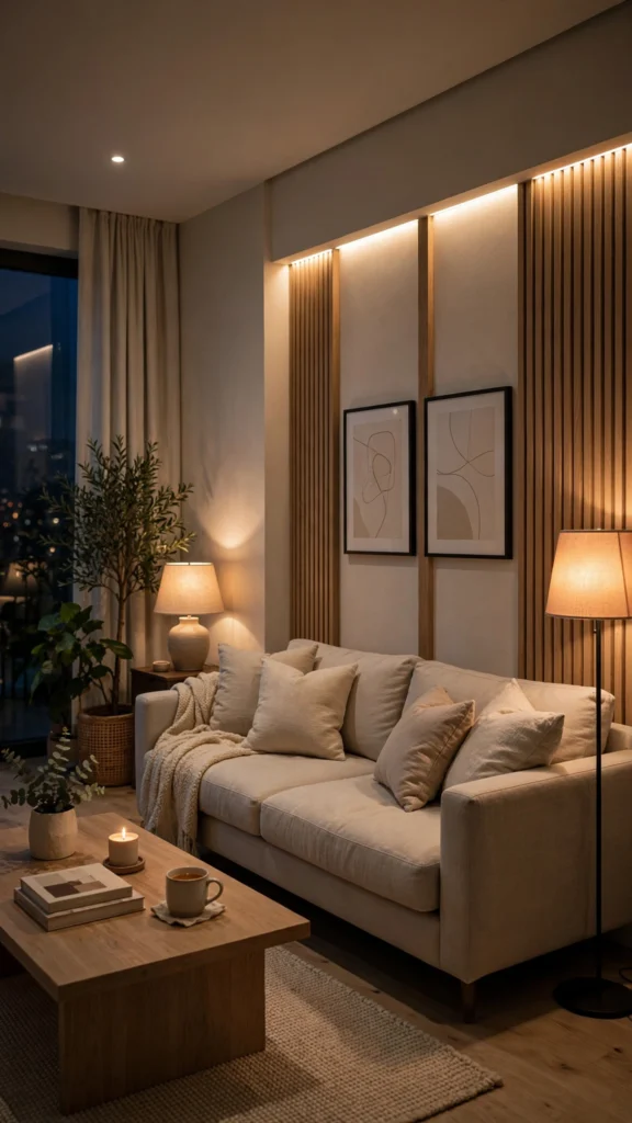 cozy evening living room