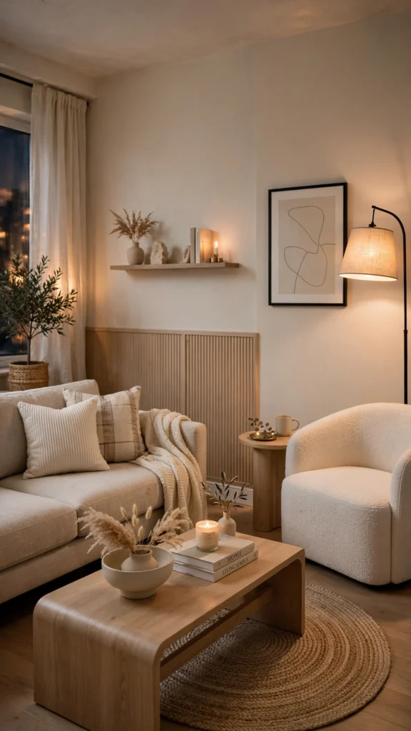 cozy neutral living room
