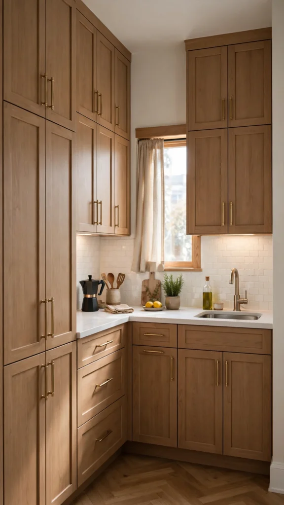 oak kitchen portrait