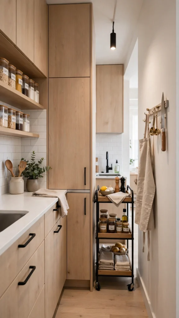 slim kitchen cart