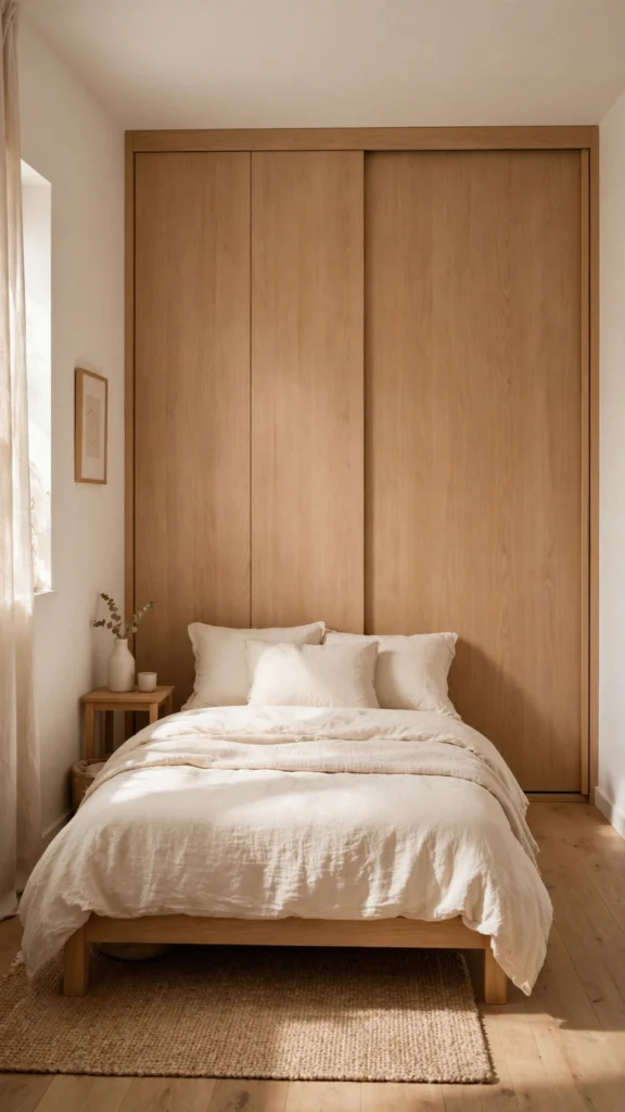 warm minimalist bedroom